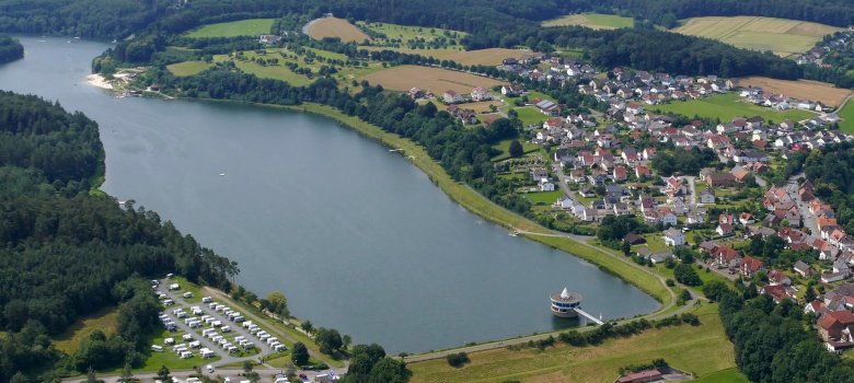 Luftaufnahme des Twistesees