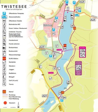 Übersichtsplan vom Twistesee