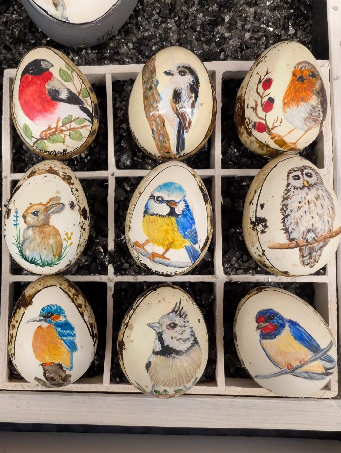 bemalte Ostereier verschieden bemalte Ostereier