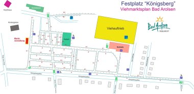 Viehmarktsplan zur Orientierung auf dem Festgelände